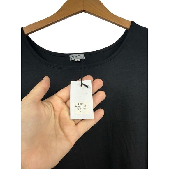 Just Jill Dress Womens M Black Long Sleeve Minimalist Lagenlook Capsule Office - Picture 3 of 7